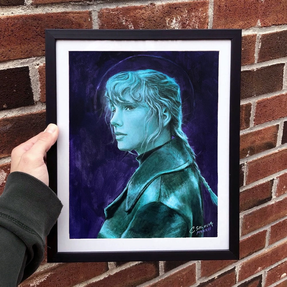 8.5x11” framed Taylor Swift print of my painting - Art Artwork